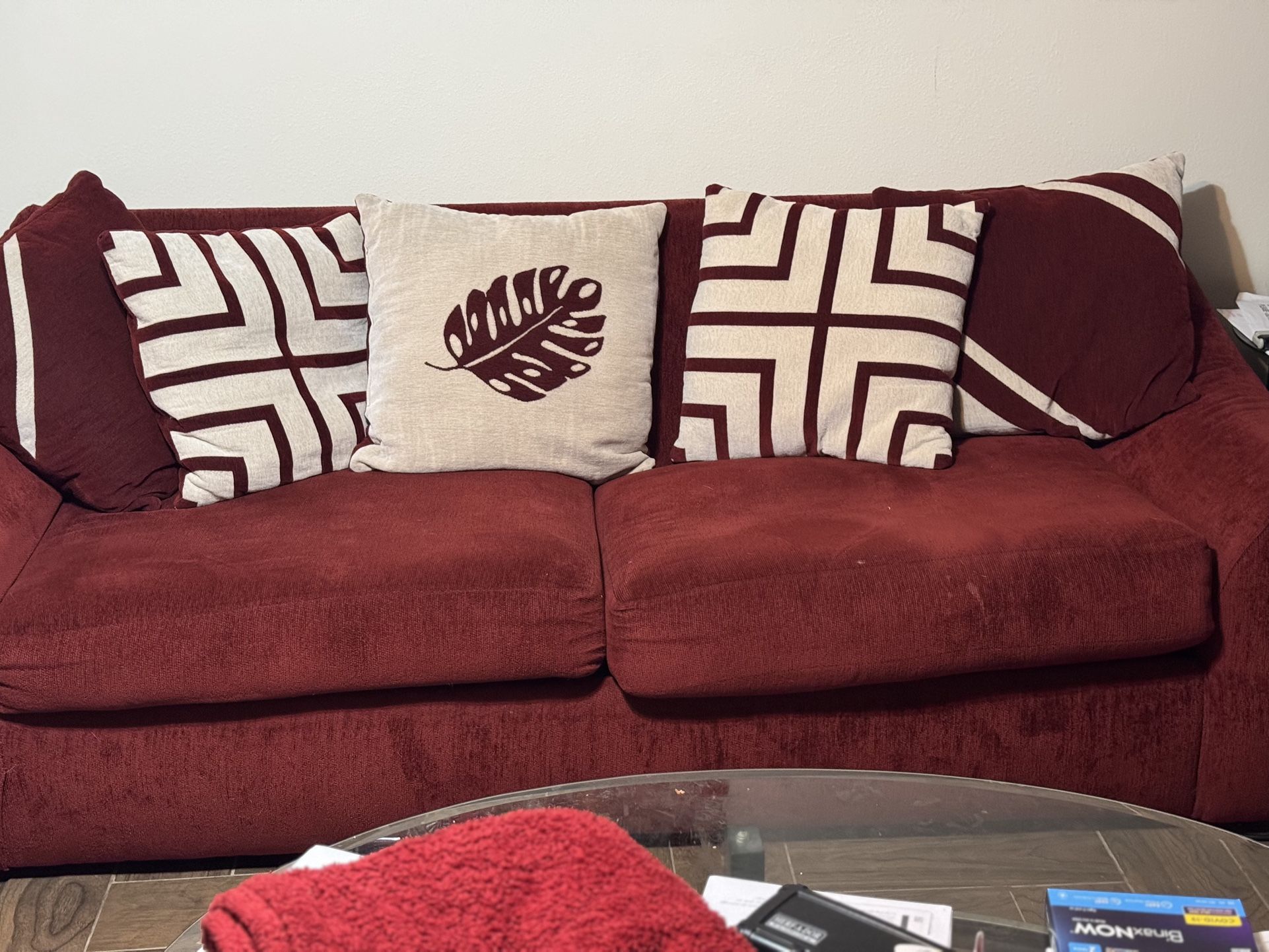 Ruby Red Sofa