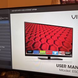 VIZIO E500i-B1 50-Inch 1080p Smart LED HDTV With Remote 