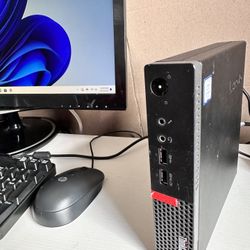 Lenovo ThinkCentre M710q i5 7th gen, 8GB, 256GB SSD w11 AC adapter 