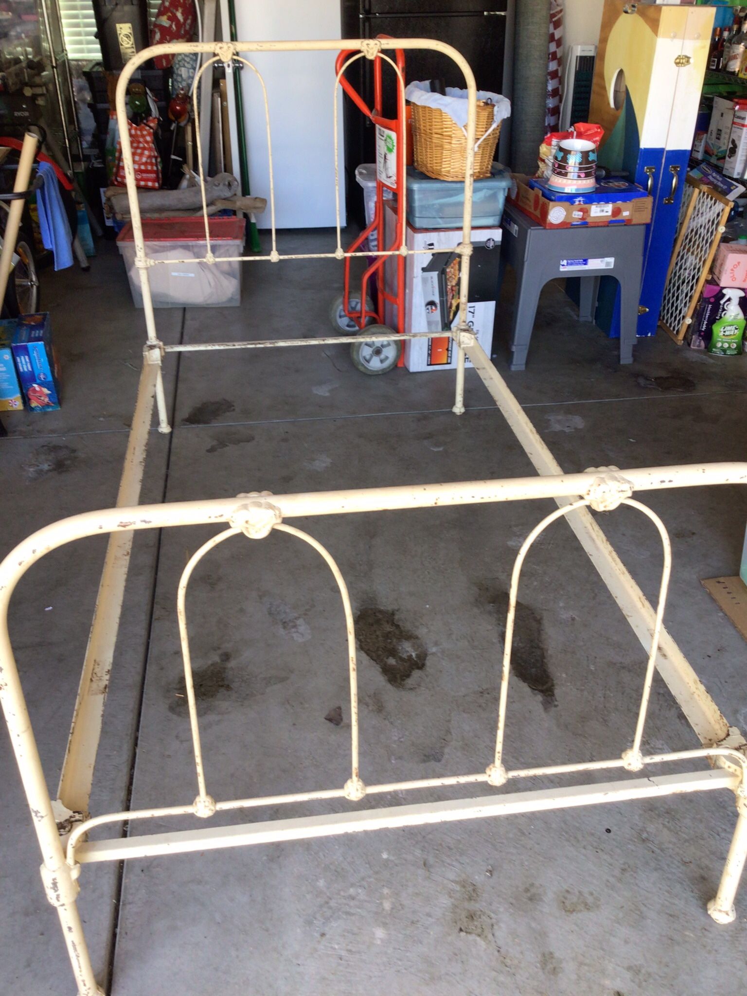 Antique Wrought Iron Twin Bed
