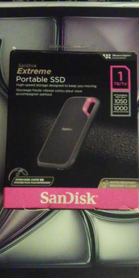***REDUCED!!!*** $20!! SanDisk 1tb External SSD Hard Drive Brand New In Box
