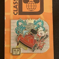 New DISNEY WDW CLASSIC D COLLECTION MR. TOAD'S WILD RIDE PIN ON CARD LE 1000