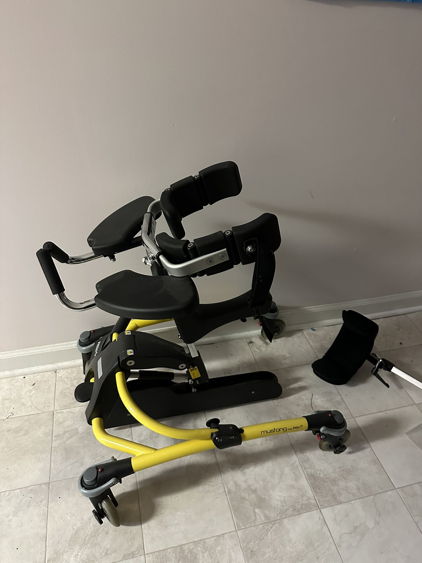 Small Yellow Mustang Gait Trainer