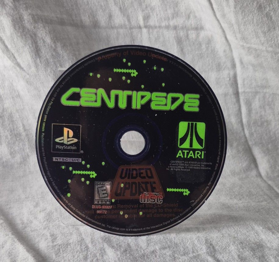 Centipede Playstation 1 (Atari, 1999) Game Disc Only