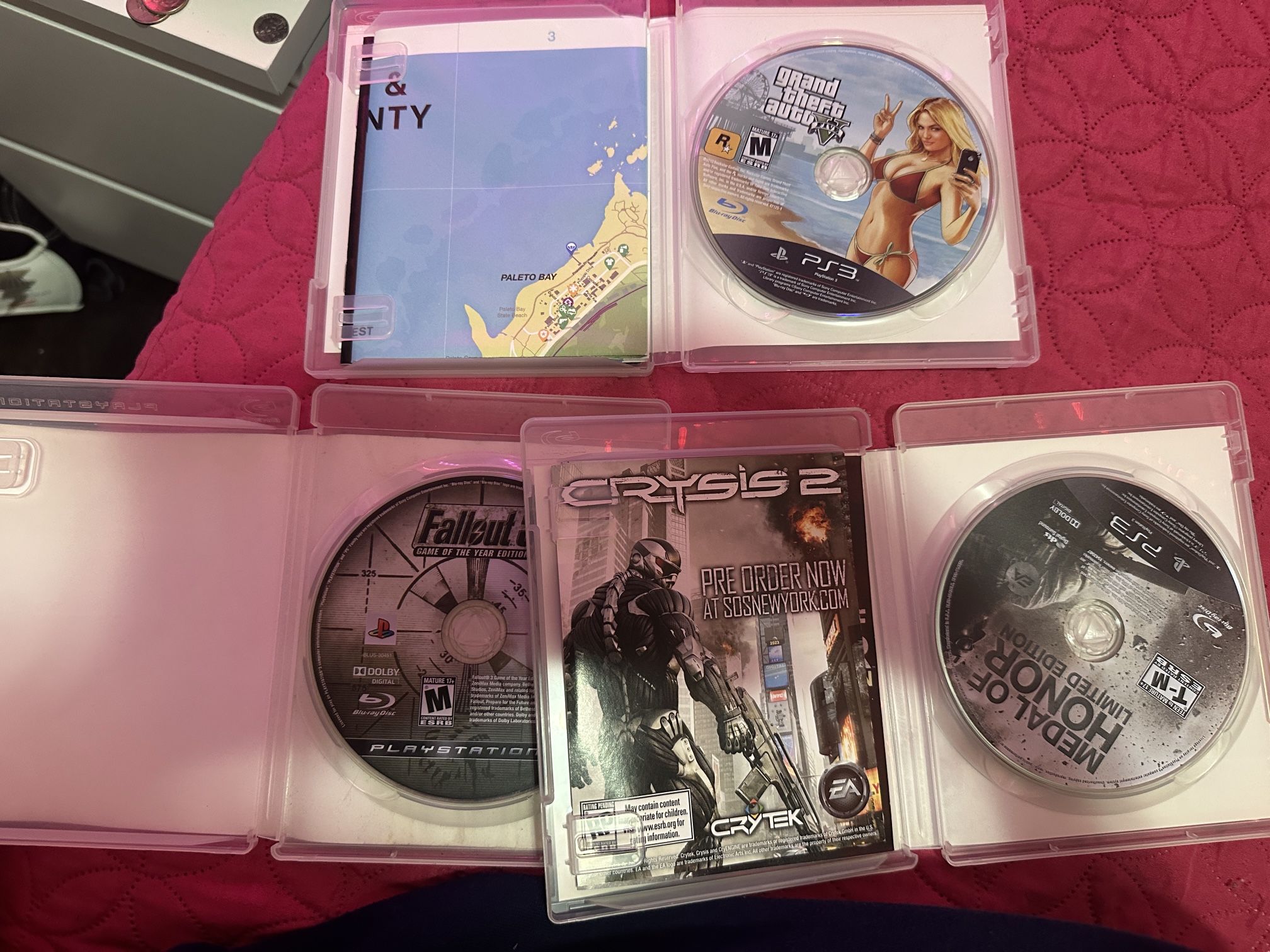 Gta5 ,fallout 3, Medal Of Honor (ps3)