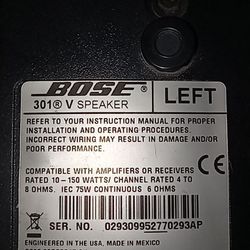 Bose Speakers 301 V