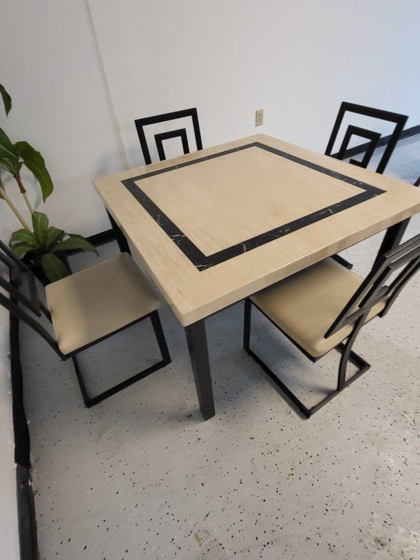 Garage's Accessories, Dinner Table, Leather Chairs 