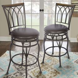Nice Bar Stools Set of 2-360 Degree Swivel - 29" Seat Height Counter Stools 

