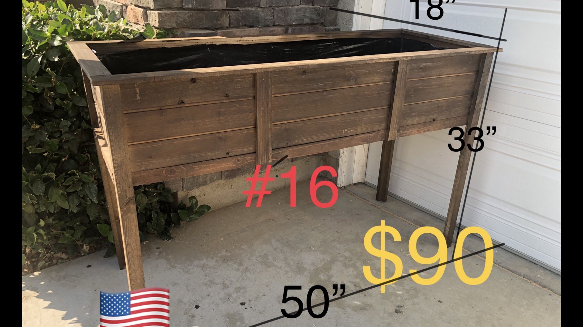 Wood Planter Box Garden Raised 