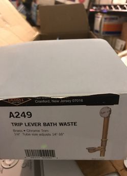 Solid brass with chrome trim Durst trip lever bath waste