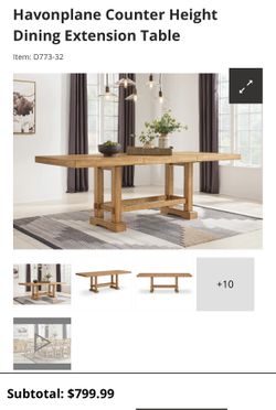Counter High Dining Table