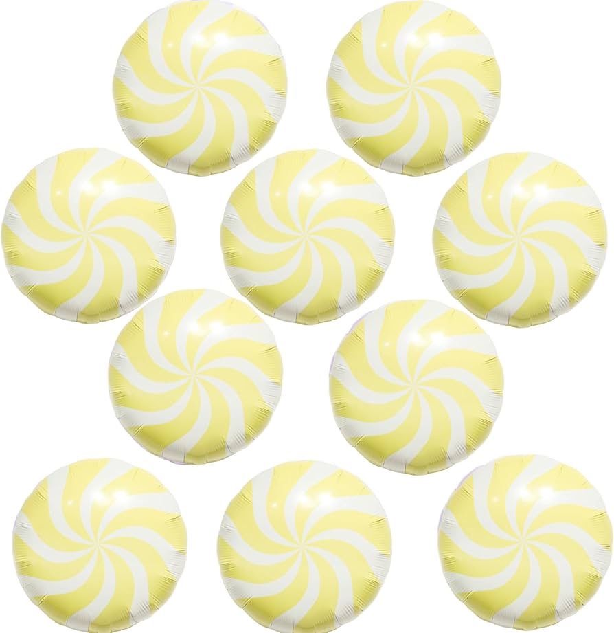 3 packs 10 (18inch) Macaron Yellow Candy balloons,candyland party decoration