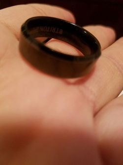 Mens triton carbide tungsten ring
