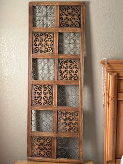 Wood and Metal Decorative Wall Panel