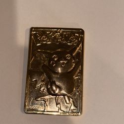 1999 Nintendo 23k gold pikachu card
