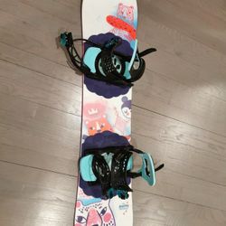 Kid Cool Burton Snowboard With Binder And Boots - Great Condition