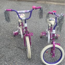 Girls 16 Inch  Huffy Bikes With Training Wheels