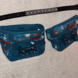 2 Doggie Harnesses And A Dog Collar 