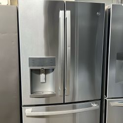 NEW OPEN BOX GE FRENCH STYLE REFRIGERATOR 