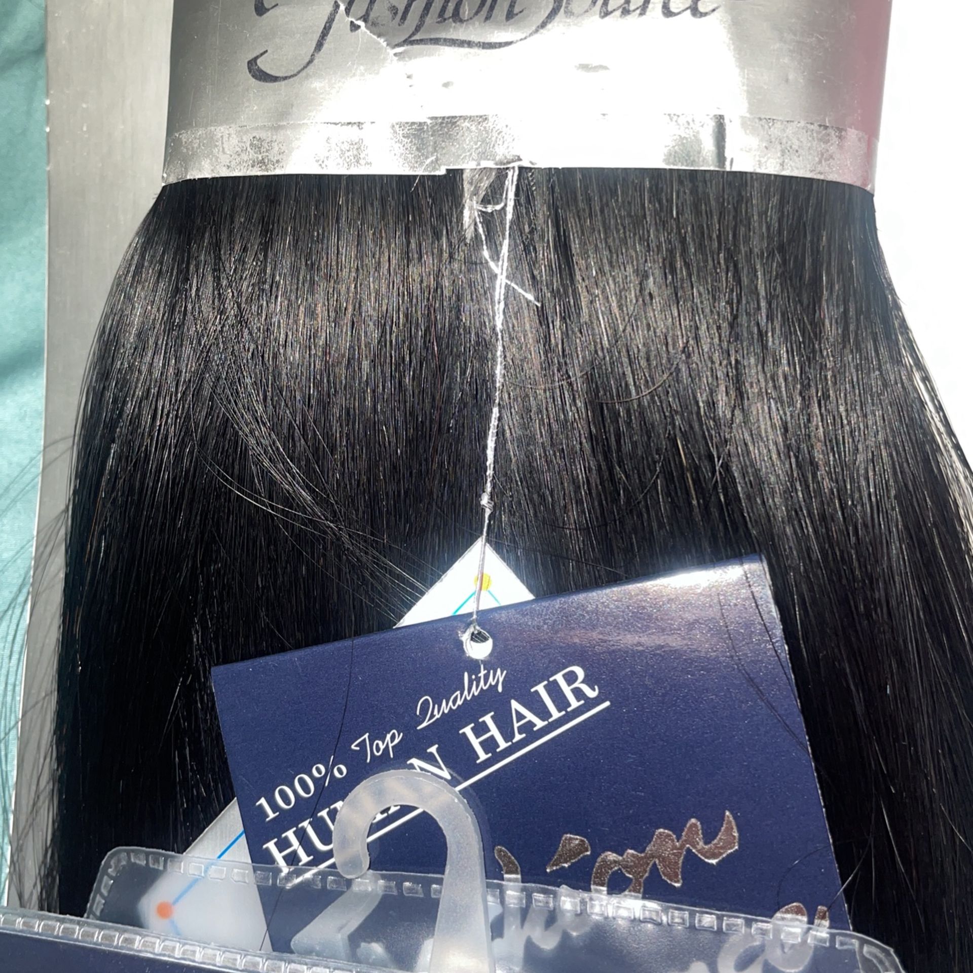 Fashion Source 7 pc 14" Clip-On Human Hair Extensions STW