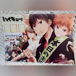 Haikyuu!! Poster Print Wall Art Cast  Photo Canvas Paper NWOT 
