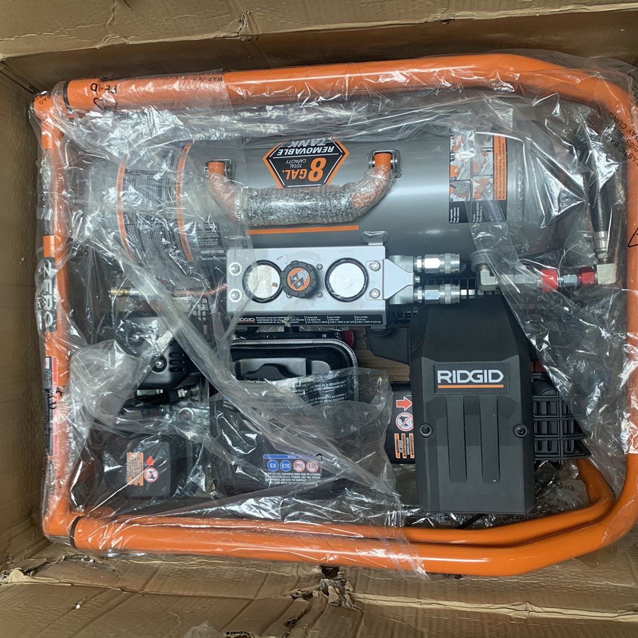 ridgid gp80150rtb 8 gal. gaspowered air compressor new local pickup only