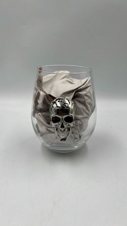 Skull stemless wine glass