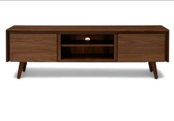 Seno 63" Low Media Unit Tv stand - Mid century Walnut