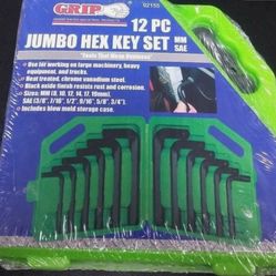 GRIP jumbo Hex Keys 12 Pc Set