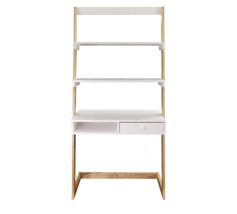 Freestanding Ladder Desk With Drawer