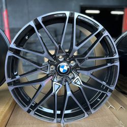 20x9 and 20x10.5 BMW Style Black Machine Black Lucency Paint With Tires