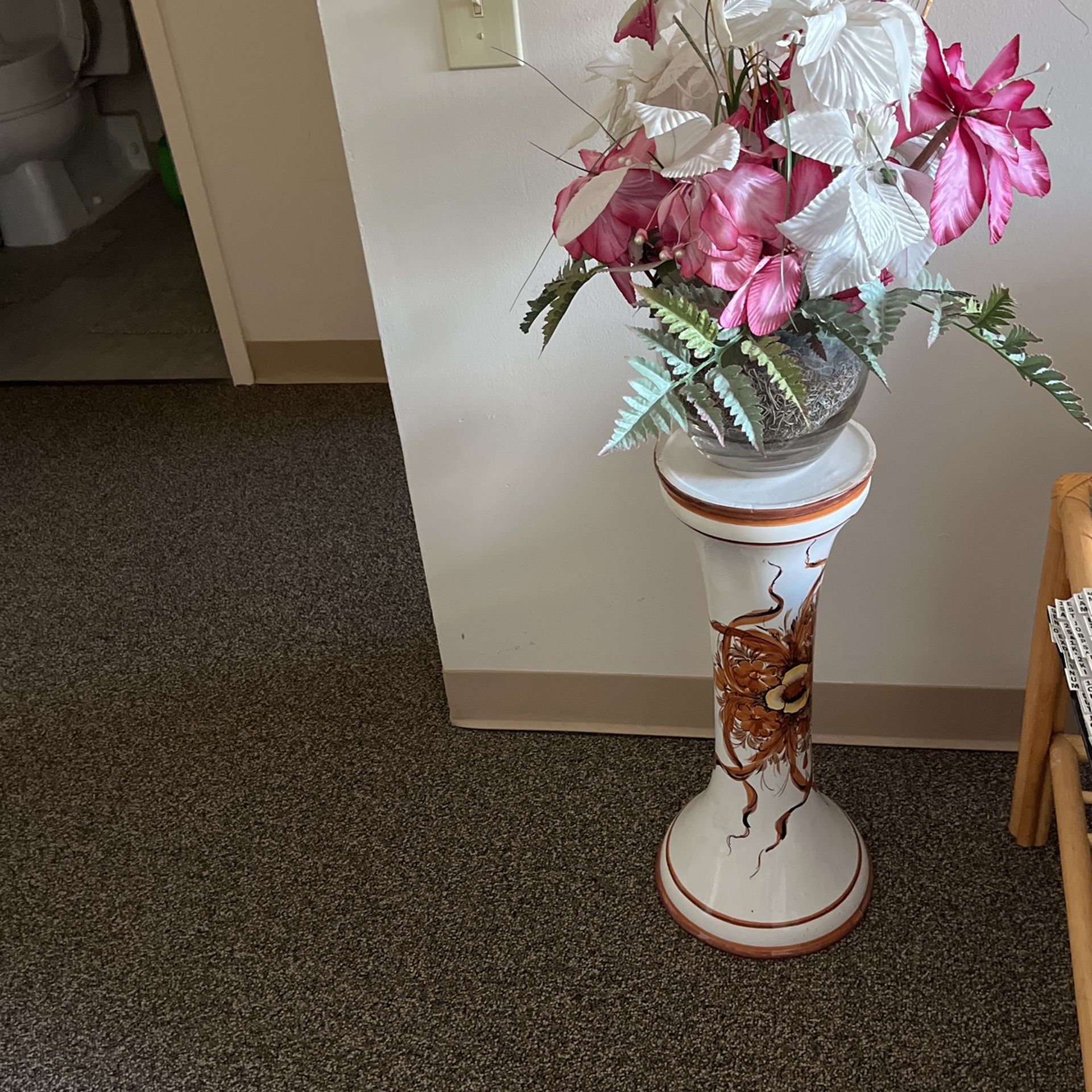 China Vase With bowl of flowers