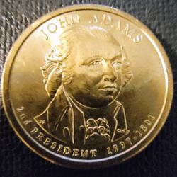 2007-P John Adams Gold Tone $1.00 Coin