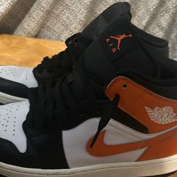 Jordan 1 orange black and white