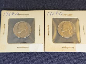 1964 D Mint Silver Nickels