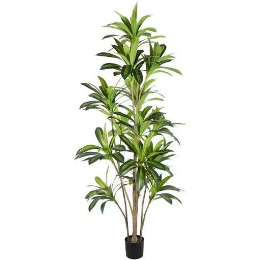 AnTing Artificial Tree 8.2FT, Fake Dracaena Silk Plants Tree 98.4IN Outdoor Indoor in Pot Large Dracaena Silk Plants for Living Room Patio Pool Garden