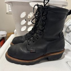 Red Wing Men’s Logger Boots Black Size 9.5D Stock No. 4416