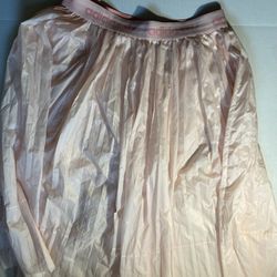 Adidas Pink Tint Pleated Lined MIDI Skirt