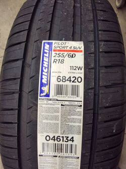 255/60/18 Michelin pilot sport 4 suv