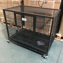 🐾NEW🐾 Heavy Duty ‼️ Dog 🐩 Puppy 🐶 Cage Kennel Crate With Removable Trays‼️ Stackable‼️