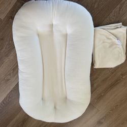 Snuggle Me Organic Lounger- Natural w/ Cover 