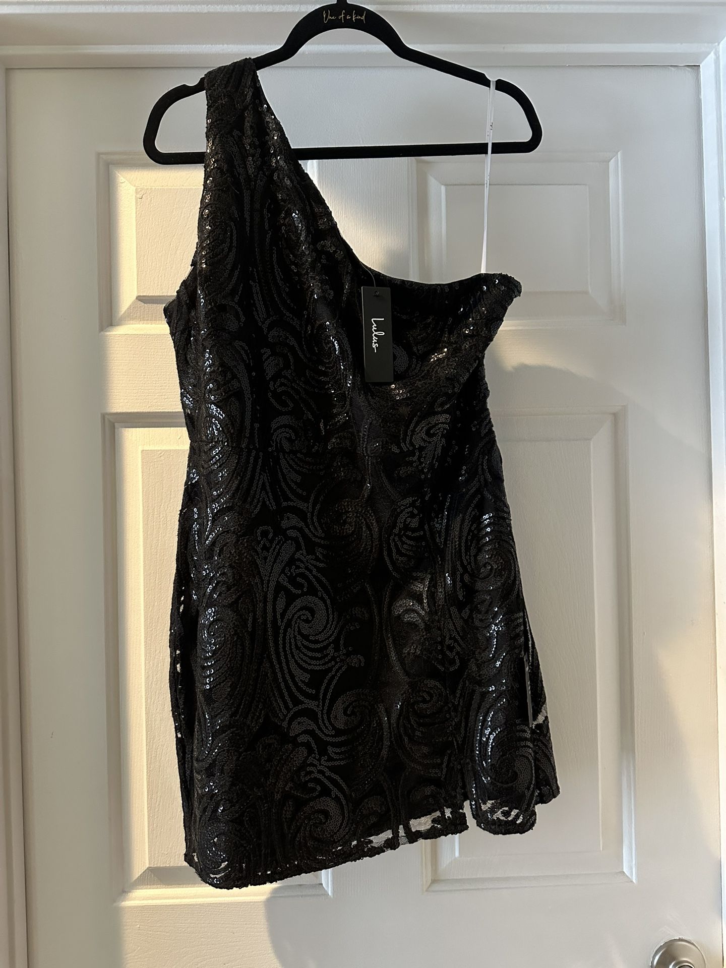 Lulus Black Sequin Cocktail Dress