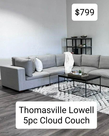Thomasville Lowell Cloud Modular Sectional Couch Sofa