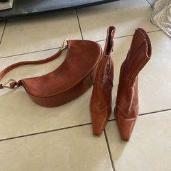 Leather Purse And Heels 