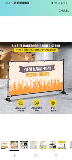 8x8 Backdrop Banner Stand With Carrying Bag
