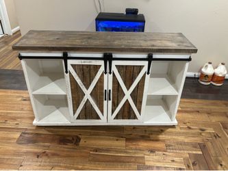 Barn door cabinet