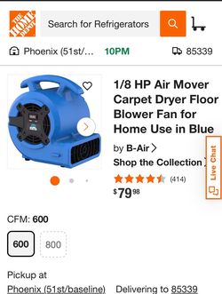 B-air 1/8 HP Air Mover