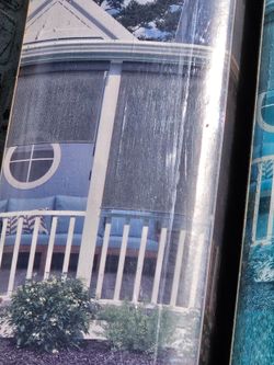 Outdoor Roller Shades pewter color
