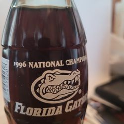 Florida Gators Coca Cola Vintage Bottle Honoring Their 1996 National Championship.  