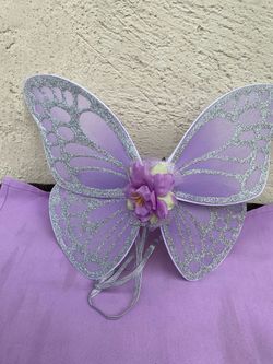 Purple Glitter Butterfly Fairy Wings Costume